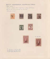1947, three sets on self made album pages: unused mounted mint first ...