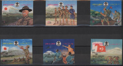 Plastic coated 3D-Stamps showing motives of the 13th World Jamboree ...