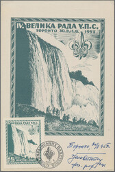1946/1958, group of 16 thematic entires, e.g. three unused ppc "1947 ...