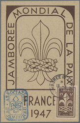 1946/1958, group of 16 thematic entires, e.g. three unused ppc "1947 ...