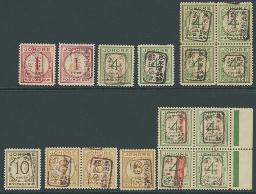 Malaya. Johore. Single Frame Handstamp. For the different types of ...