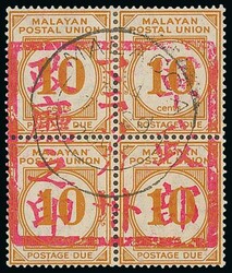 3645: Japón Ocupación II. WK Malaya Malacca - Postage due stamps