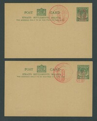 Malaya. Postal Stationery. The rarity ratings are taken from "Malaya ...