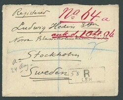 Tibet. Sven Hedin Third Expedition, 1905-08. 1906 (3 Sept.) envelope ...