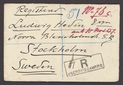 Tibet. Sven Hedin Third Expedition, 1905-08. 1907 (20 Oct.) neat ...