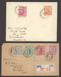 Tibet. British Indian Post Offices. Yatung. 1910-17, a group of ...