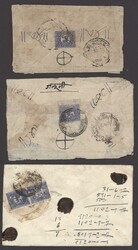 Tibet. 1912 The First Issue. Covers. 1914-20 (c.) a group of 1/3 tr. ...