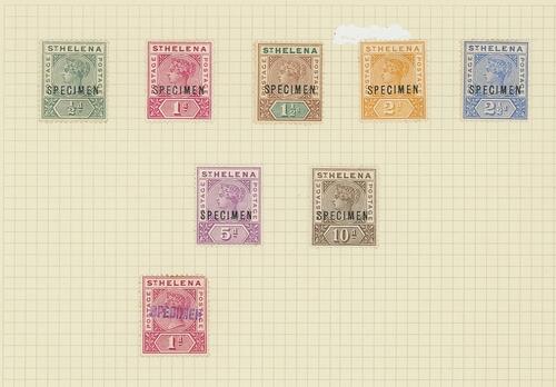 St. Helena. A range overprinted or perforated "specimen", including ...