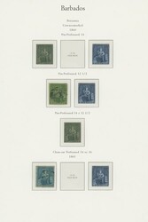 Barbados. 1852-1935 mint and used collection on album leaves, with a ...