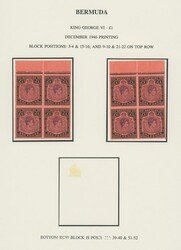 Bermuda. 1938-53 Keyplate High Values. 1938-53 £1 mint selection on ...