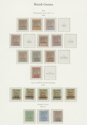 British Guiana. 1862-1935 mostly mint collection on album leaves, ...