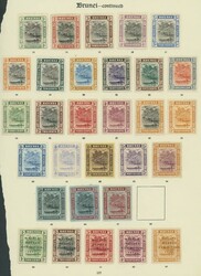 Brunei. 1895-1924 mint collection on album leaves, some duplication, ...