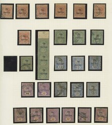 Ceylon. 1886-1900 mint and used collection on album leaves, with ...