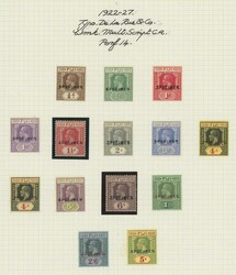 Fiji. A range overprinted or perforated "specimen", comprising 1903 ...