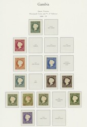 Gambia. 1869-1935 mostly mint collection on album leaves, including ...