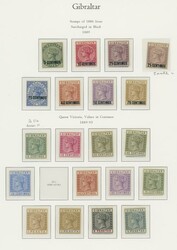 Gibraltar. 1886-1935 mint collection on album leaves, including 1886 ...