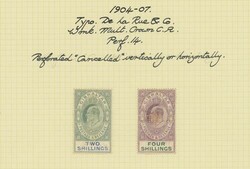 Gibraltar. 1903-1906 mostly mint collection on album leaves, ...