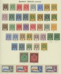 Leeward Islands. 1890-1935 mint collection on album leaves, complete ...