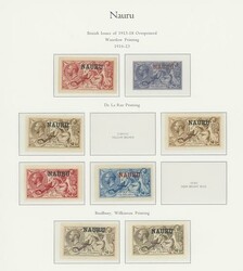 Nauru. 1916-35 mint collection, including 1916-23 set (toned), ...
