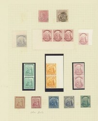 St. Kitts-Nevis. Nevis. 1862-1883 mint and used selection on album ...