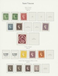 St. Vincent. 1881-1935 mint selection on album leaves, with range ...