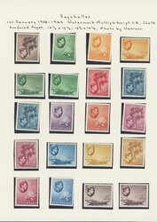 Seychelles. 1917-1938 mint selection on album leaves, including ...