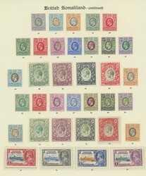 Somaliland. Mint selection on album leaves, including 1903 (June) set ...