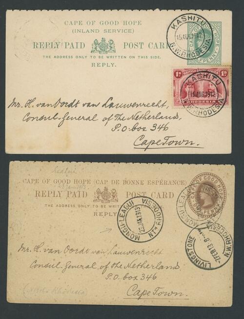 Rhodesia. Covers and Cancellations. The following seven lots comprise ...