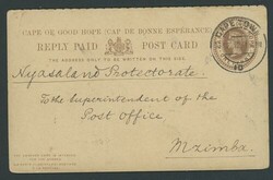 Nyasaland. Covers and Cancellations. The following nine lots comprise ...