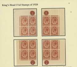 South Africa. 1913-24 King's Head Issue. One and a Half Pence. A ...