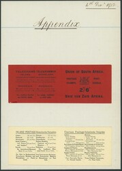 South Africa. 1913-24 King's Head Issue. Booklets. Archival page ...