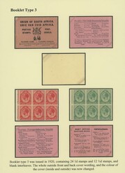 South Africa. 1913-24 King's Head Issue. Booklets. 1919 (23 Mar.) ...