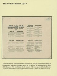 South Africa. 1913-24 King's Head Issue. Booklets. 1921 (25 Jan.) ...