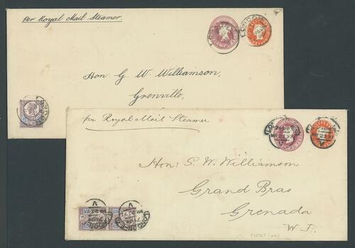 Great Britain. Postal Stationery. Selection of cut-outs on Hagner ...
