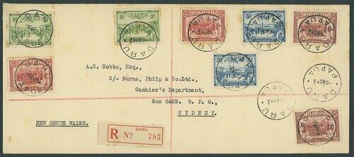 Papua. Covers and Cancellations. 1934-39 envelopes (21, fifteen ...