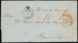 Crowned Circle Handstamps. Canary Islands. 1853 (7 July) entire ...