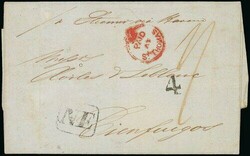 Crowned Circle Handstamps. Danish West Indies. 1872 (17 Feb.) entire ...