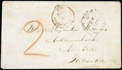 Crowned Circle Handstamps. New Zealand. 1857 (17 Aug.) envelope to ...