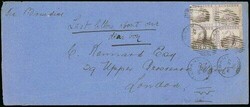 Australian Colonies. Western Australia. 1886 (27 Apr.) blue envelope ...