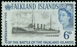 Falkland Islands. The famous 1964 "H.M.S. Glasgow" error of centre, ...