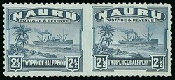 Nauru. 1937-48 2½d. dull blue on shiny surfaced white paper, a ...