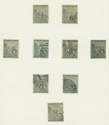 Griqualand West. Forgeries. A collection of various types on ½d. (9) ...