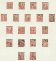 Griqualand West. Forgeries. A collection of various types on ½d. (9) ...