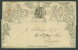 Great Britain. 1840 Mulready. One Penny Letter Sheets. A243, dated 12 ...