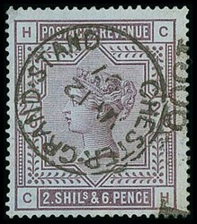 Great Britain. 1883-84. White Paper. 2/6d. deep lilac, CH, on blued ...