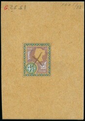 Great Britain. 1887-1902 Jubilee Issue. 1892 4½d. hand painted essay ...