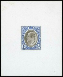 Great Britain. King Edward VII Issues. Proofs and Essays. 1902 1d. ...