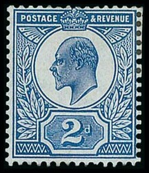 Great Britain. King Edward VII Issues. De La Rue. 2d. colour trial in ...