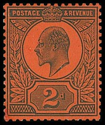 Great Britain. King Edward VII Issues. De La Rue. 2d. colour trial in ...