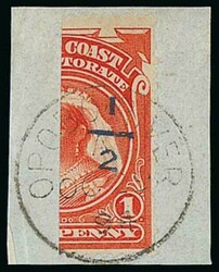 Nigeria. Niger Coast Protectorate. 1895 Provisionals. "½" in violet ...